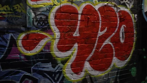 Graffiti in Melbourne laneway Video stock 155832439