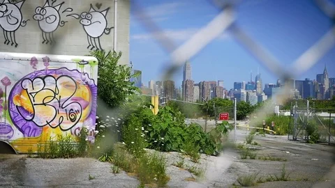 Graffiti in NYC BROOKLYN Stock Footage 77365643
