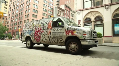 Graffiti NYC Stock Footage 33961790
