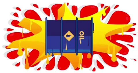 Graffiti Oil Drum Container animation Stock Footage 336765214