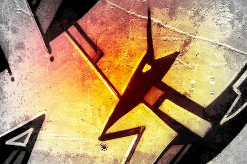 Graffiti over old dirty wall, urban hip hop background gray texture painted w Stock Illustration