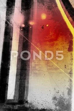 Graffiti over old dirty wall, urban hip hop background gray texture painted w Stock Illustration
