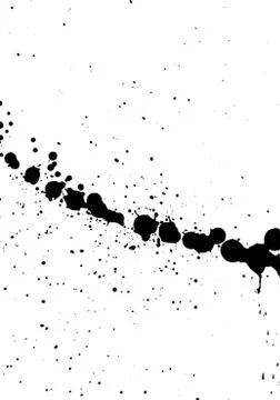 Graffiti paint splatter pattern in black over white Illustrazione stock