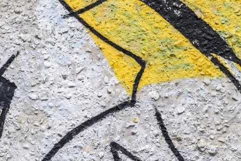 Graffiti painted on a concrete wall texture. Stock Photos