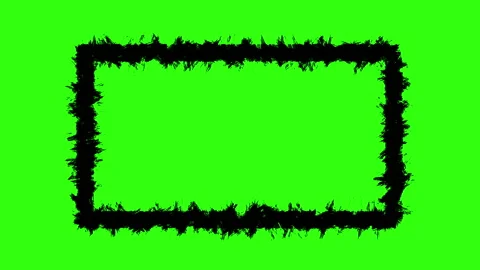 Graffiti painted grunge frame, stop motion animation on a green background Video stock 153769790