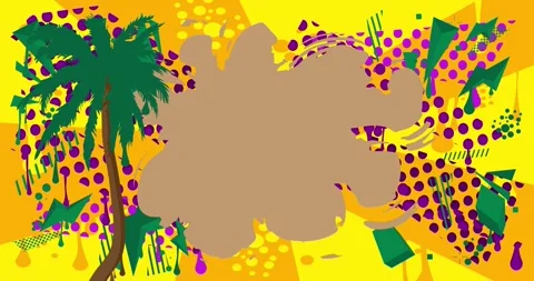 Graffiti Palm Tree Stock Footage 278634194