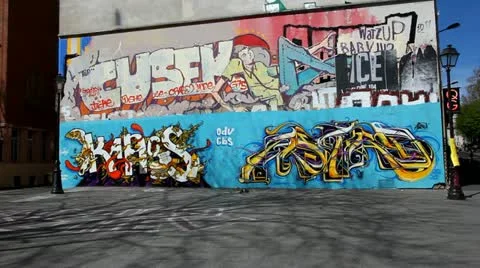 Graffiti in Paris Stockbeeldmateriaal 10887868