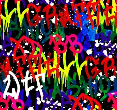 Graffiti pattern. Abstract pattern Illustrazione stock