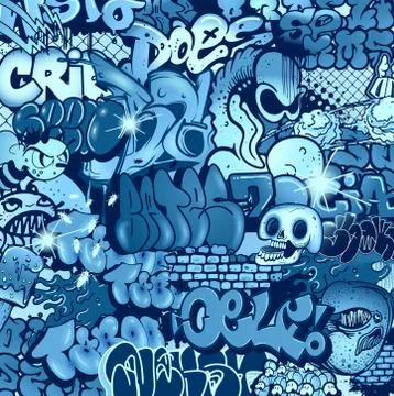 Graffiti pattern Illustrazione stock