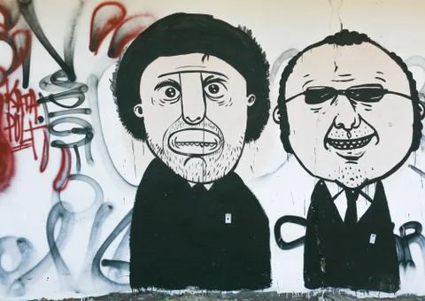 Graffiti in praga Stock Photos