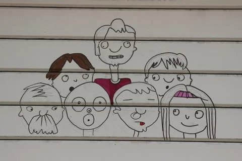 Graffiti on rome's wall Stock Illustration