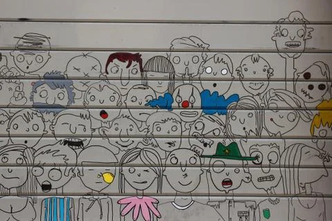 Graffiti on rome's wall Stock Illustration