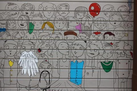 Graffiti on rome's wall Stock Illustration