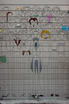 Graffiti on rome's wall Stock Illustration