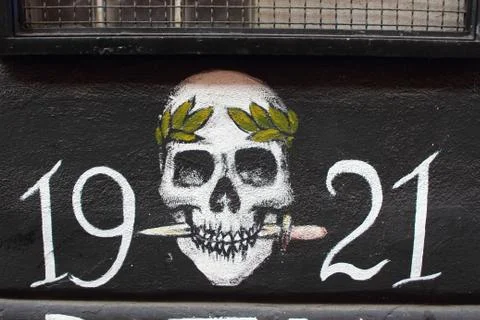 Graffiti on rome's wall Stock Illustration