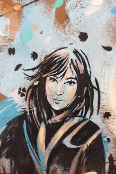 Graffiti on Rome's wall Stock Photos