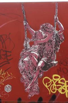 Graffiti on Rome's wall Stock-Fotos