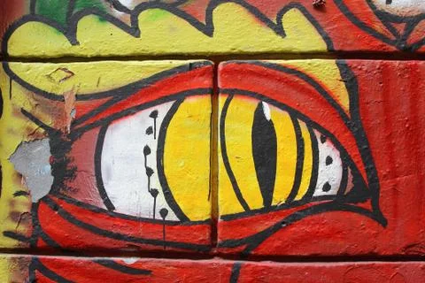 Graffiti on Rome's wall Stock Photos