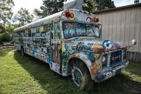 Graffiti School Bus Stock Photos