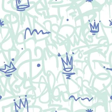 Graffiti Seamless Patten Illustrazione stock