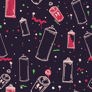 Graffiti Seamless Pattern Color Stock Illustration