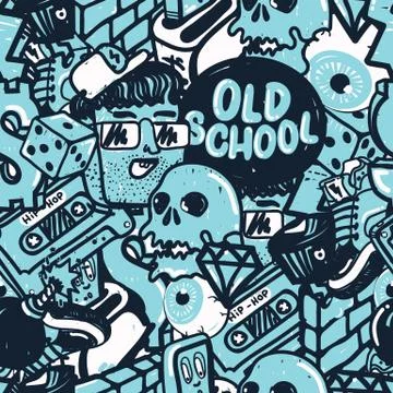 Graffiti Seamless Pattern Stock Illustration