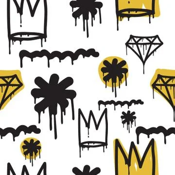 Graffiti seamless pattern 스톡 일러스트
