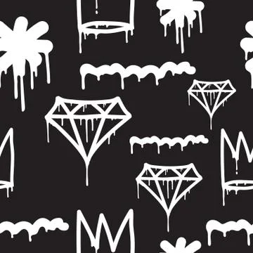 Graffiti seamless pattern 스톡 일러스트