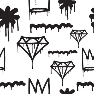 Graffiti seamless pattern 스톡 일러스트