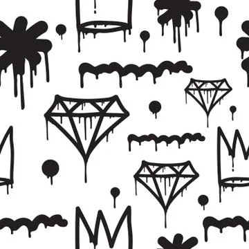Graffiti seamless pattern 스톡 일러스트