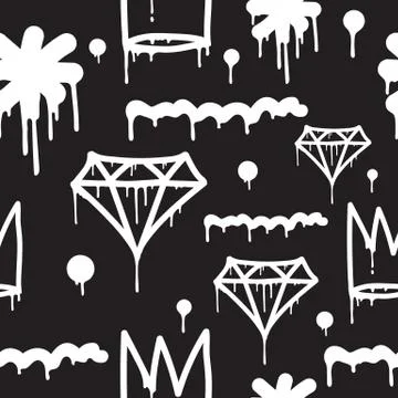 Graffiti seamless pattern 스톡 일러스트