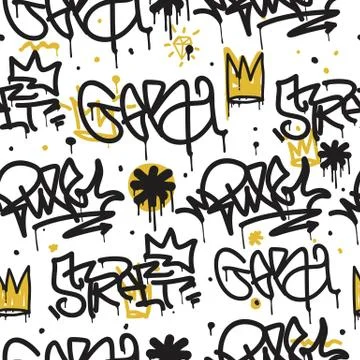 Graffiti seamless pattern Stock Illustration