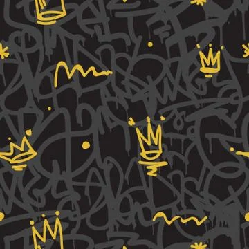 Graffiti seamless pattern Stock Illustration