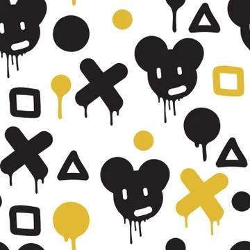 Graffiti seamless pattern Stock Illustration