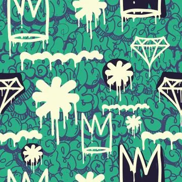 Graffiti seamless pattern イラスト素材