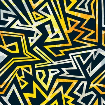 Graffiti seamless pattern Stock Illustration