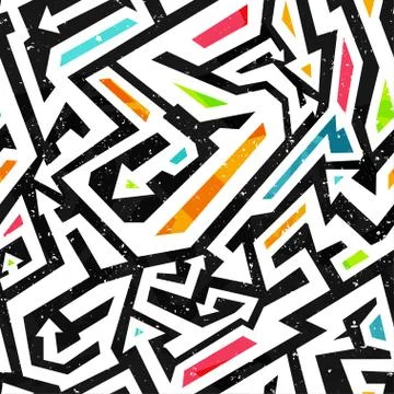Graffiti seamless pattern Stock Illustration