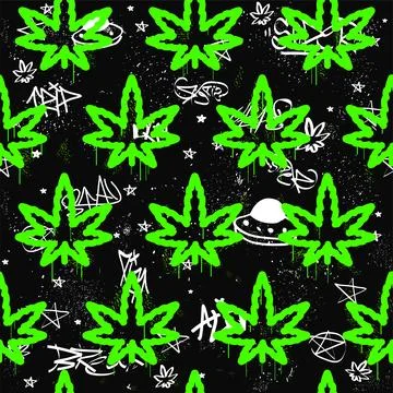 Graffiti seamless pattern wallpaper art.Vector graphic background illustration Stock Illustration