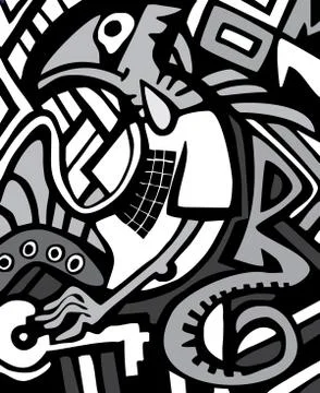 Graffiti sketch with dragon Stock Illustration