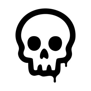 Graffiti skull icon Stock Illustration