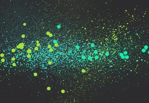 Graffiti speckled space background in gray green yellow Stock Illustration