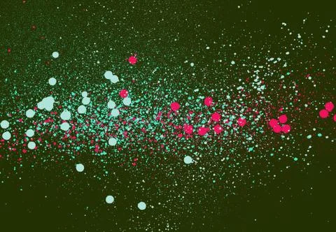 Graffiti speckled space background in green red Stock Illustration
