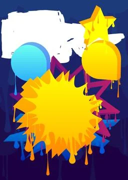 Graffiti speech bubble. Abstract modern Messaging sign street art decoratio.. Illustrazione stock