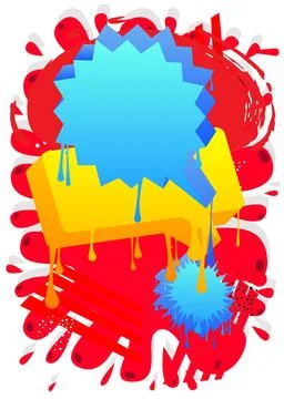Graffiti speech bubble. Abstract modern Messaging sign street art decoratio.. Illustrazione stock