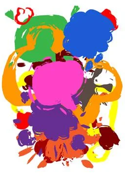 Graffiti speech bubble. Abstract modern Messaging sign street art decoratio.. Illustrazione stock