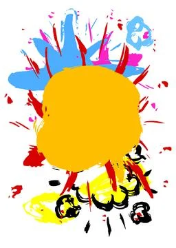 Graffiti speech bubble. Abstract modern Messaging sign street art decoratio.. Illustrazione stock