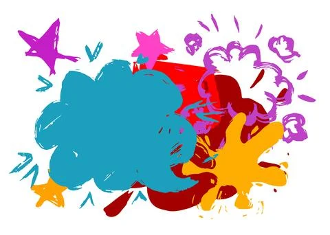 Graffiti speech bubble. Abstract modern Messaging sign street art decoratio.. Illustrazione stock