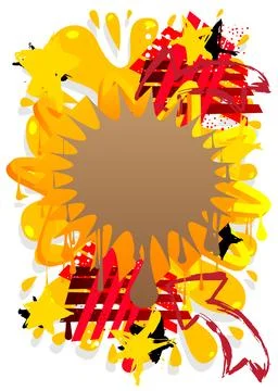 Graffiti speech bubble. Abstract modern Messaging sign street art decoratio.. Illustrazione stock