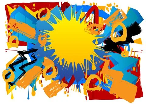 Graffiti speech bubble. Abstract modern Messaging sign street art decoratio.. Illustrazione stock