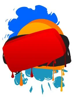 Graffiti speech bubble. Abstract modern Messaging sign street art decoratio.. Stockillustratie